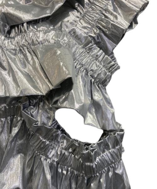 HOUGA MOE ISHIDA（モエ イシダ）HOUGA MOE ISHIDA (モエ イシダ) kiki frill dress シルバー サイズ:表記なしの古着・服飾アイテム