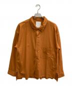 ANCELLMアンセルム）の古着「WOOL FLANNEL SHIRT」｜オレンジ