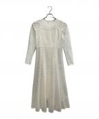 JILL STUARTジルスチュアート）の古着「ソフトケミカルレースワンピース」｜ベージュ