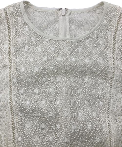 JILL STUART（ジルスチュアート）JILL STUART (ジルスチュアート) ソフトケミカルレースワンピース ベージュ サイズ:4の古着・服飾アイテム