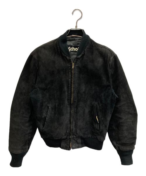 Schott（ショット）Schott (ショット) スエードブルゾン ブラック サイズ:38の古着・服飾アイテム