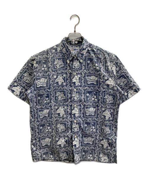 reyn spooner（レイン スプナー）reyn spooner (レイン スプナー) ハワイ製 ビキニタグ ハワイアン アロハシャツ ネイビー サイズ:Mの古着・服飾アイテム
