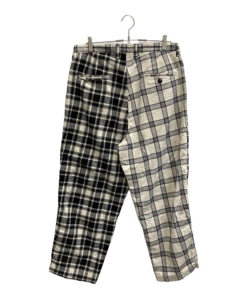kamikazeattack（カミカゼアタック）kamikazeattack (カミカゼアタック) チェックパンツ ブラック×ホワイト サイズ:XLの古着・服飾アイテム