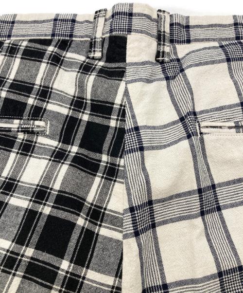 kamikazeattack（カミカゼアタック）kamikazeattack (カミカゼアタック) チェックパンツ ブラック×ホワイト サイズ:XLの古着・服飾アイテム