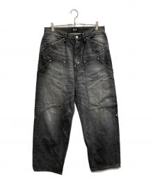 FAF（エフエーエフ）の古着「ダブルニーデニムパンツ」｜グレー