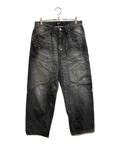 FAF（エフエーエフ）FAF (エフエーエフ) ダブルニーデニムパンツ グレー サイズ:3の古着・服飾アイテム