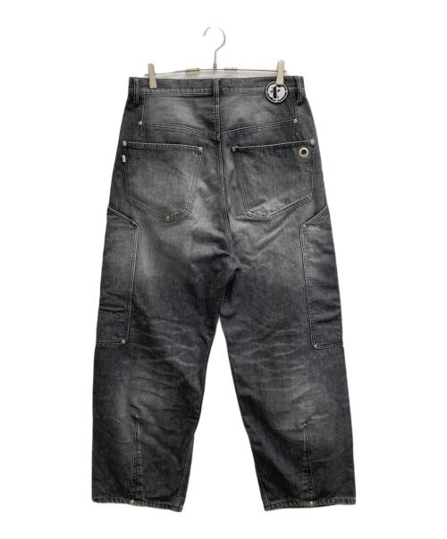 FAF（エフエーエフ）FAF (エフエーエフ) ダブルニーデニムパンツ グレー サイズ:3の古着・服飾アイテム