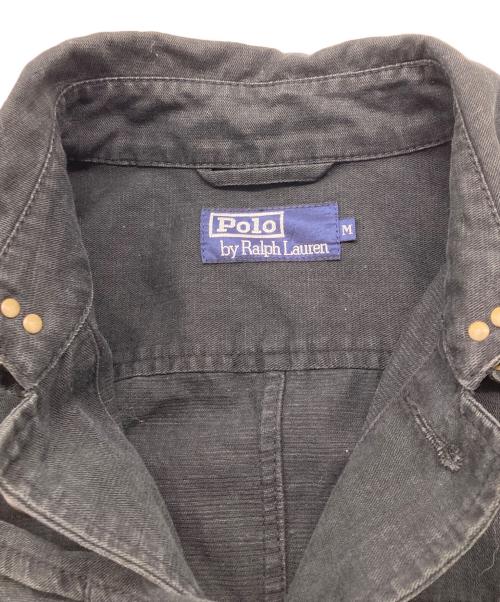 POLO RALPH LAUREN（ポロ・ラルフローレン）POLO RALPH LAUREN (ポロ・ラルフローレン) コットンリネンハンティングジャケット ブラック サイズ:Mの古着・服飾アイテム