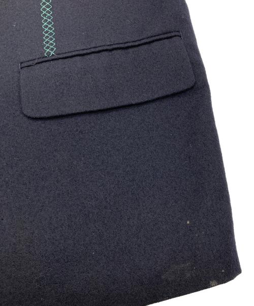 COMME des GARCONS HOMME（コムデギャルソン オム）COMME des GARCONS HOMME (コムデギャルソン オム) フロント刺繍 3Bウールジャケット【AD1990・田中オム】 ブラック サイズ:Mの古着・服飾アイテム