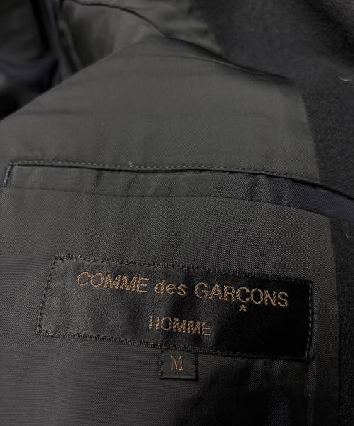 COMME des GARCONS HOMME（コムデギャルソン オム）COMME des GARCONS HOMME (コムデギャルソン オム) フロント刺繍 3Bウールジャケット【AD1990・田中オム】 ブラック サイズ:Mの古着・服飾アイテム