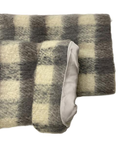 Aquascutum（アクアスキュータム）Aquascutum (アクアスキュータム) Tartan Wool Coat グレー×ベージュ サイズ:9Fの古着・服飾アイテム