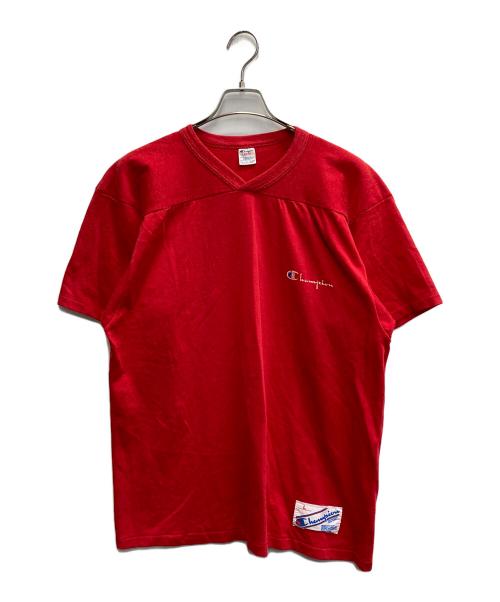Champion（チャンピオン）Champion (チャンピオン) 80s フットボールTシャツ トリコタグ USA製 レッド サイズ:Lの古着・服飾アイテム