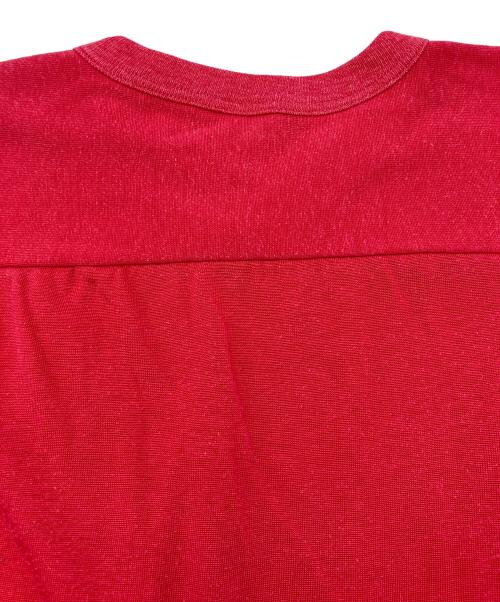 Champion（チャンピオン）Champion (チャンピオン) 80s フットボールTシャツ トリコタグ USA製 レッド サイズ:Lの古着・服飾アイテム