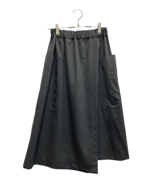 nicholson&nicholson（ニコルソン＆ニコルソン）nicholson&nicholson (ニコルソン＆ニコルソン) BATON-MOLE Aラインスカート グレー サイズ:Mの古着・服飾アイテム