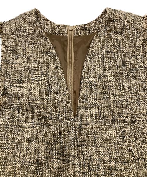 Adam et Rope（アダム エ ロペ）Adam et Rope (アダム エ ロペ) ツイードジャンパースカート ブラウン サイズ:FREEの古着・服飾アイテム