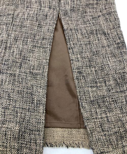 Adam et Rope（アダム エ ロペ）Adam et Rope (アダム エ ロペ) ツイードジャンパースカート ブラウン サイズ:FREEの古着・服飾アイテム