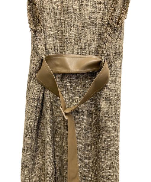 Adam et Rope（アダム エ ロペ）Adam et Rope (アダム エ ロペ) ツイードジャンパースカート ブラウン サイズ:FREEの古着・服飾アイテム