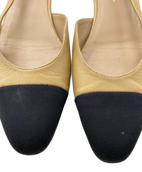 CHANEL（シャネル）CHANEL (シャネル) スリングバックシューズ ベージュ サイズ:39 1/2の古着・服飾アイテム