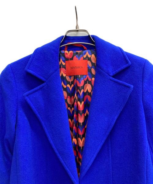 MAX&Co.（マックスアンドコー）MAX&Co. (マックスアンドコー) RUNAWAYウールコート ブルー サイズ:36の古着・服飾アイテム