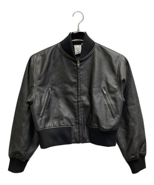 X-GIRL（エックスガール）X-GIRL (エックスガール) DISTRESSED FAUX LEATHER COMPACT BLOUSON ブラック サイズ:O/S 未使用品の古着・服飾アイテム
