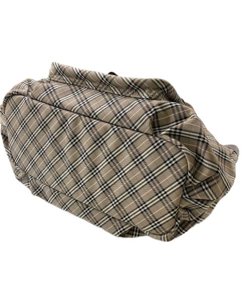 BURBERRY BLUE LABEL（バーバリーロンドンブルーレーベル）BURBERRY BLUE LABEL (バーバリーロンドンブルーレーベル) ノバチェックレザーハンドバック ブラウンの古着・服飾アイテム