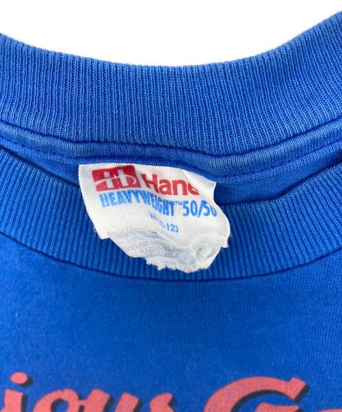 Hanes（ヘインズ）Hanes (ヘインズ) 古着プリントTシャツ ブルー サイズ:Mの古着・服飾アイテム