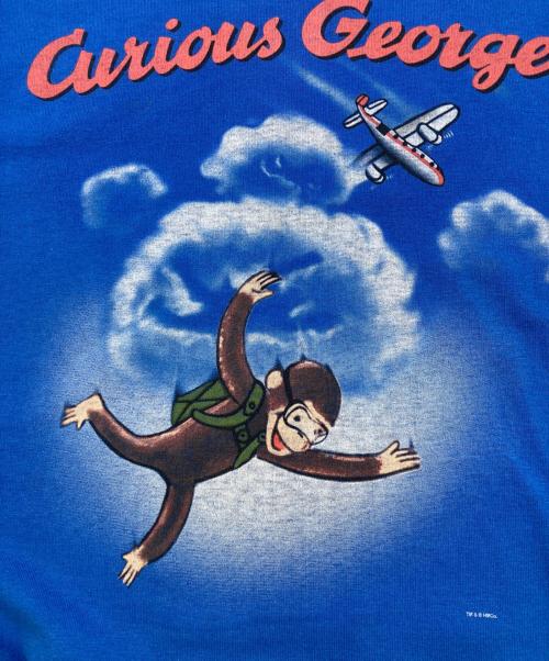 Hanes（ヘインズ）Hanes (ヘインズ) 古着プリントTシャツ ブルー サイズ:Mの古着・服飾アイテム