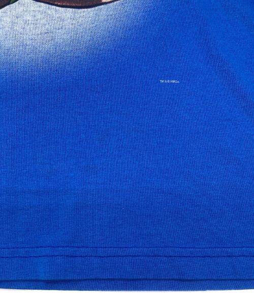 Hanes（ヘインズ）Hanes (ヘインズ) 古着プリントTシャツ ブルー サイズ:Mの古着・服飾アイテム