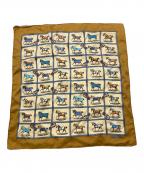 HERMESエルメス）の古着「パドックにいる48頭の馬 プチカレ」｜ブラウン