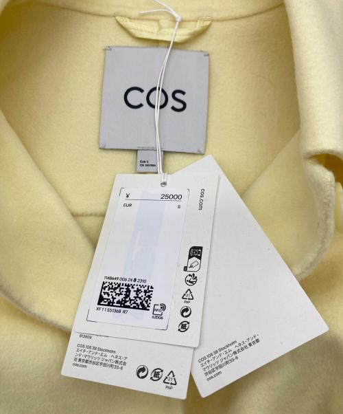 COS（コス）COS (コス) ダブルフェイス ウールオーバーシャツ イエロー サイズ:Sの古着・服飾アイテム
