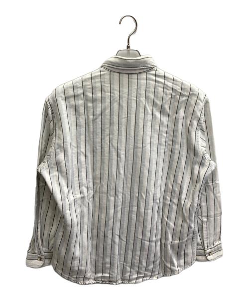 ST JOHN'S BAY（セントジョンズベイ）ST JOHN'S BAY (セントジョンズベイ) BIG MAC (ビッグマック) ストライプシャツ ホワイト サイズ:Lの古着・服飾アイテム