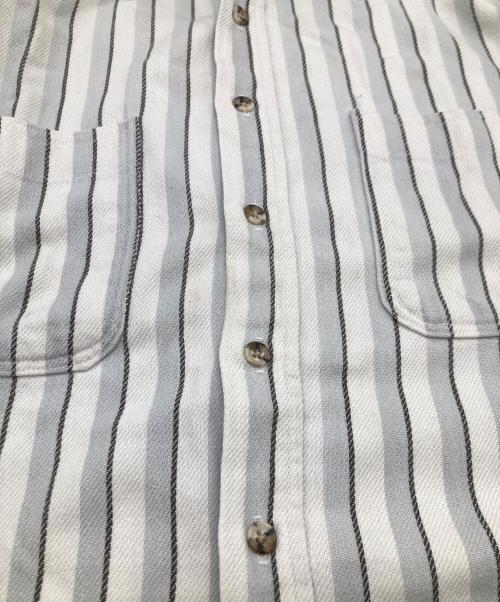 ST JOHN'S BAY（セントジョンズベイ）ST JOHN'S BAY (セントジョンズベイ) BIG MAC (ビッグマック) ストライプシャツ ホワイト サイズ:Lの古着・服飾アイテム