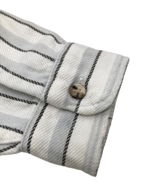 ST JOHN'S BAY（セントジョンズベイ）ST JOHN'S BAY (セントジョンズベイ) BIG MAC (ビッグマック) ストライプシャツ ホワイト サイズ:Lの古着・服飾アイテム