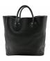 YOUNG & OLSEN The DRYGOODS STORE (ヤングアンドオルセン ザ ドライグッズストア) EMBOSSED LEATHER TOTE ブラック：9000円