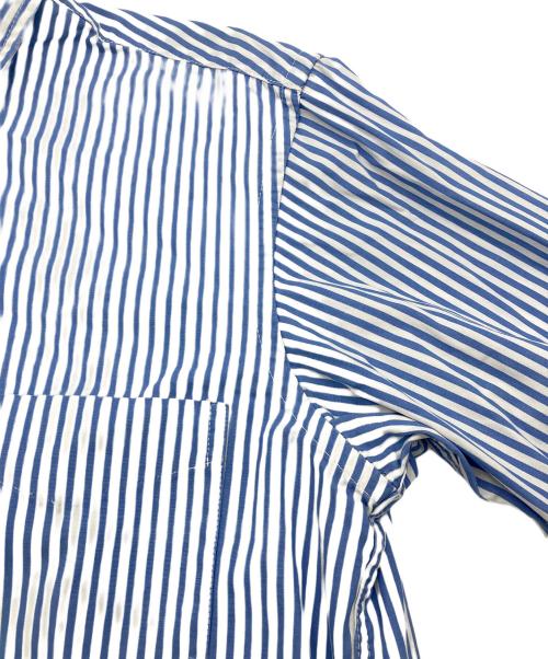 BONCOURA（ボンクラ）BONCOURA (ボンクラ) ストライプシャツ スカイブルー サイズ:38の古着・服飾アイテム