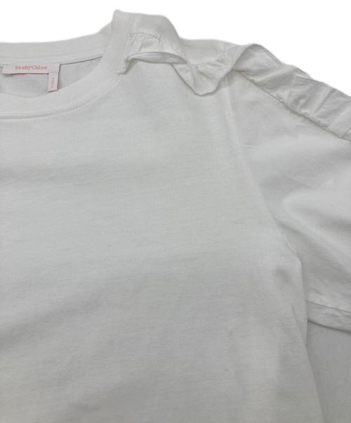 SEE BY CHLOE（シーバイクロエ）SEE BY CHLOE (シーバイクロエ) 切替カットソー ホワイト サイズ:Sの古着・服飾アイテム