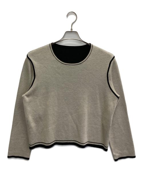 自由区（ジユウク）自由区 (ジユウク) 洗える/マルチウェイ リバーシブルニット セットアップ ベージュ サイズ:Lの古着・服飾アイテム