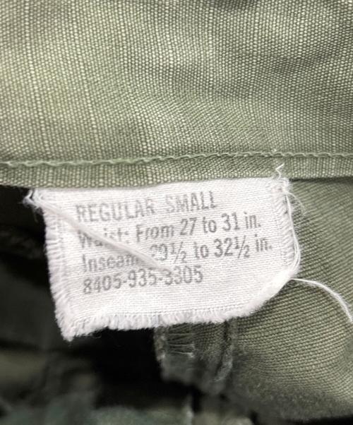 US ARMY（ユーエスアーミー）US ARMY (ユーエスアーミー) JUNGLE FATIGUE TROUSERS オリーブ サイズ:R-Sの古着・服飾アイテム