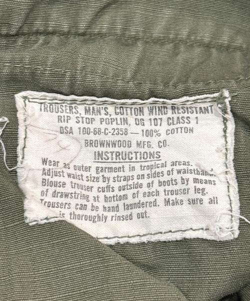 US ARMY（ユーエスアーミー）US ARMY (ユーエスアーミー) JUNGLE FATIGUE TROUSERS オリーブ サイズ:R-Sの古着・服飾アイテム