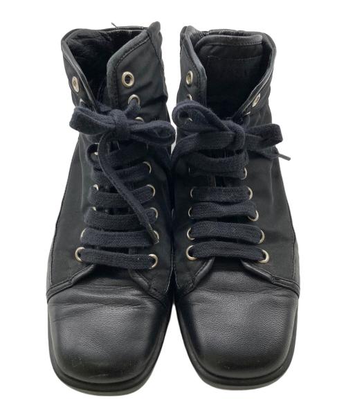 PRADA（プラダ）PRADA (プラダ) ハイカットスニーカー ブラック サイズ:不明の古着・服飾アイテム