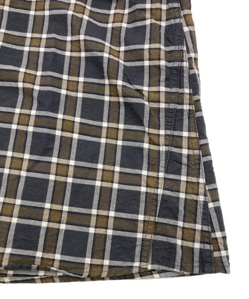 MHL（エムエイチエル）MHL (エムエイチエル) PLAINWEAVE COTTON CHECK グレー×ブラウン サイズ:Iの古着・服飾アイテム