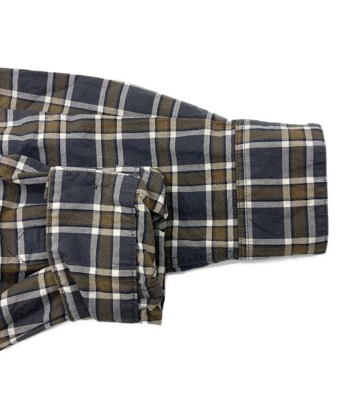 MHL（エムエイチエル）MHL (エムエイチエル) PLAINWEAVE COTTON CHECK グレー×ブラウン サイズ:Iの古着・服飾アイテム