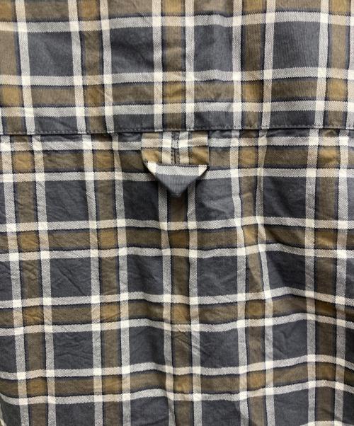 MHL（エムエイチエル）MHL (エムエイチエル) PLAINWEAVE COTTON CHECK グレー×ブラウン サイズ:Iの古着・服飾アイテム
