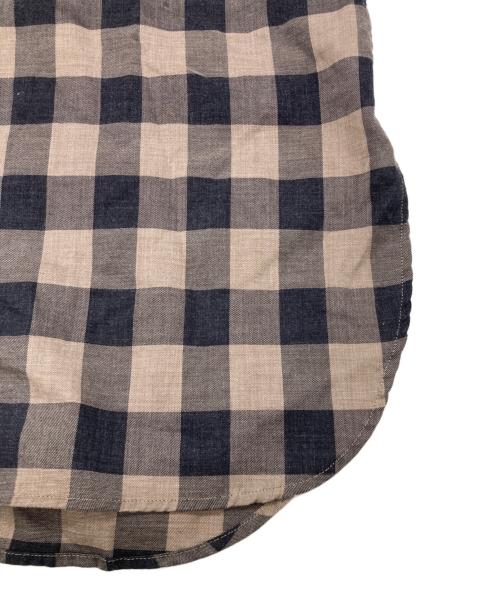 MARGARET HOWELL（マーガレットハウエル）MARGARET HOWELL (マーガレットハウエル) チェックシャツワンピース ブラウン×ネイビー サイズ:Iの古着・服飾アイテム
