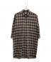 MARGARET HOWELL（マーガレットハウエル）の古着「チェックシャツワンピース」｜ブラウン×ネイビー