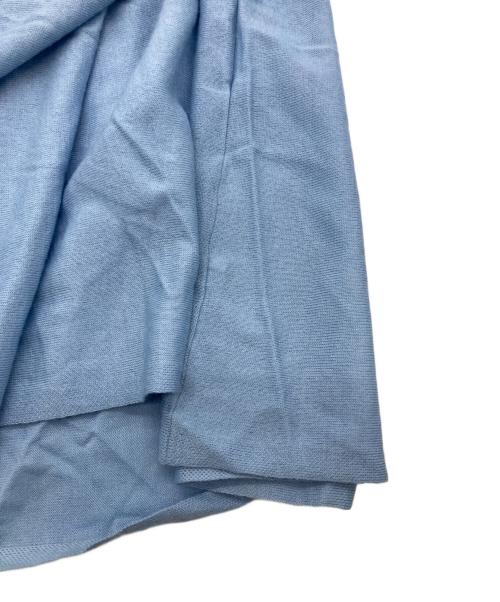 Curensology（カレンソロジー）Curensology (カレンソロジー) ウール ハイネック ギャザーワンピース ブルー サイズ:FREEの古着・服飾アイテム