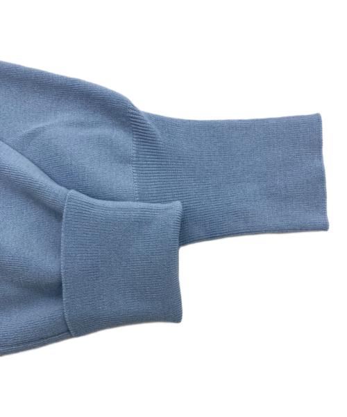 Curensology（カレンソロジー）Curensology (カレンソロジー) ウール ハイネック ギャザーワンピース ブルー サイズ:FREEの古着・服飾アイテム