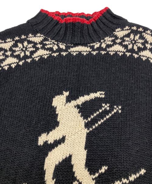 LAUREN RALPH LAUREN（ローレンラルフローレン）LAUREN RALPH LAUREN (ローレンラルフローレン) スキーノルディック柄ニット ブラック サイズ:Sの古着・服飾アイテム