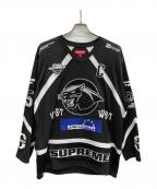 SUPREMEシュプリーム）の古着「25SS Rhinestone Hockey Jersey」｜ブラック