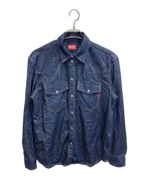 DIESEL（ディーゼル）DIESEL (ディーゼル) d-ocean western shirt インディゴ サイズ:Mの古着・服飾アイテム